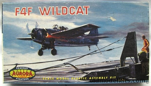 Aurora 1/65 Grumman F4F Wildcat, 497-49 plastic model kit